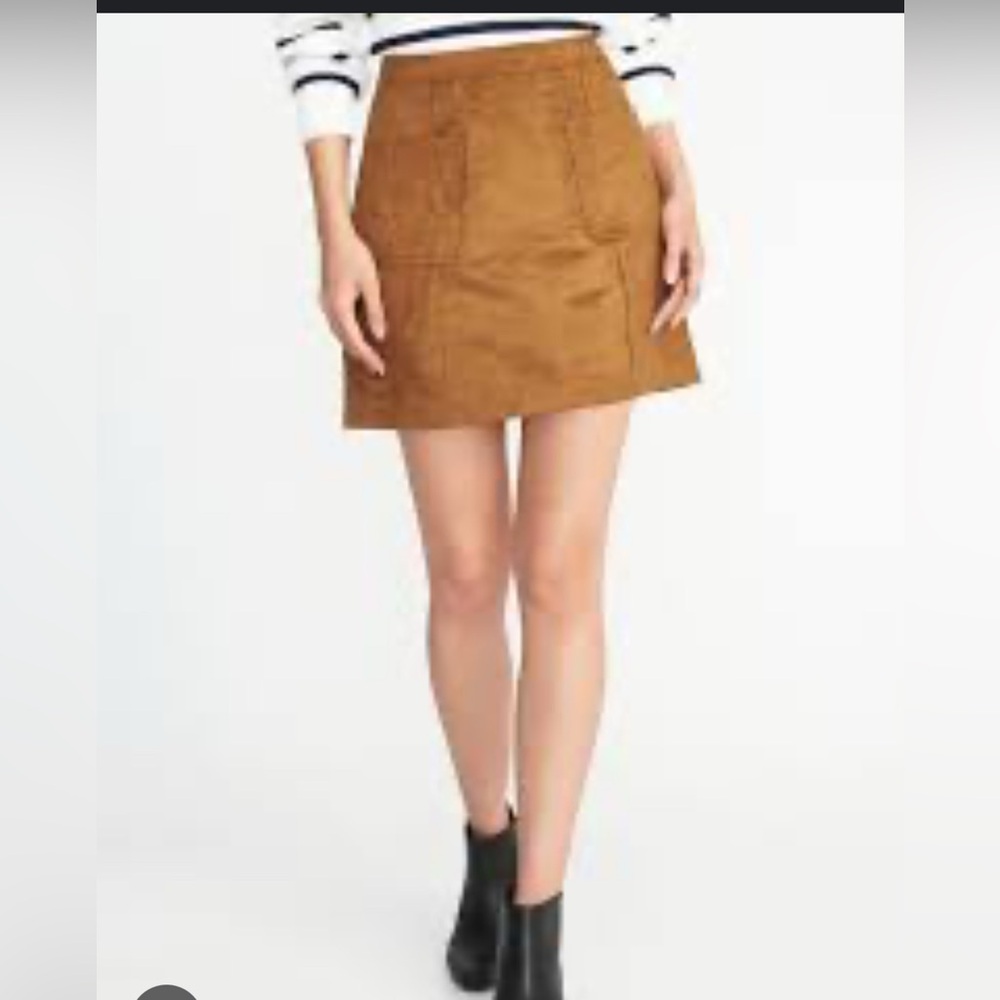 Old Navy Tan A-Line Mini Skirt Casual